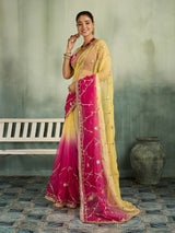 KcPc Traditional Georgette Saree with Beautiful Gotapatti Work MHS