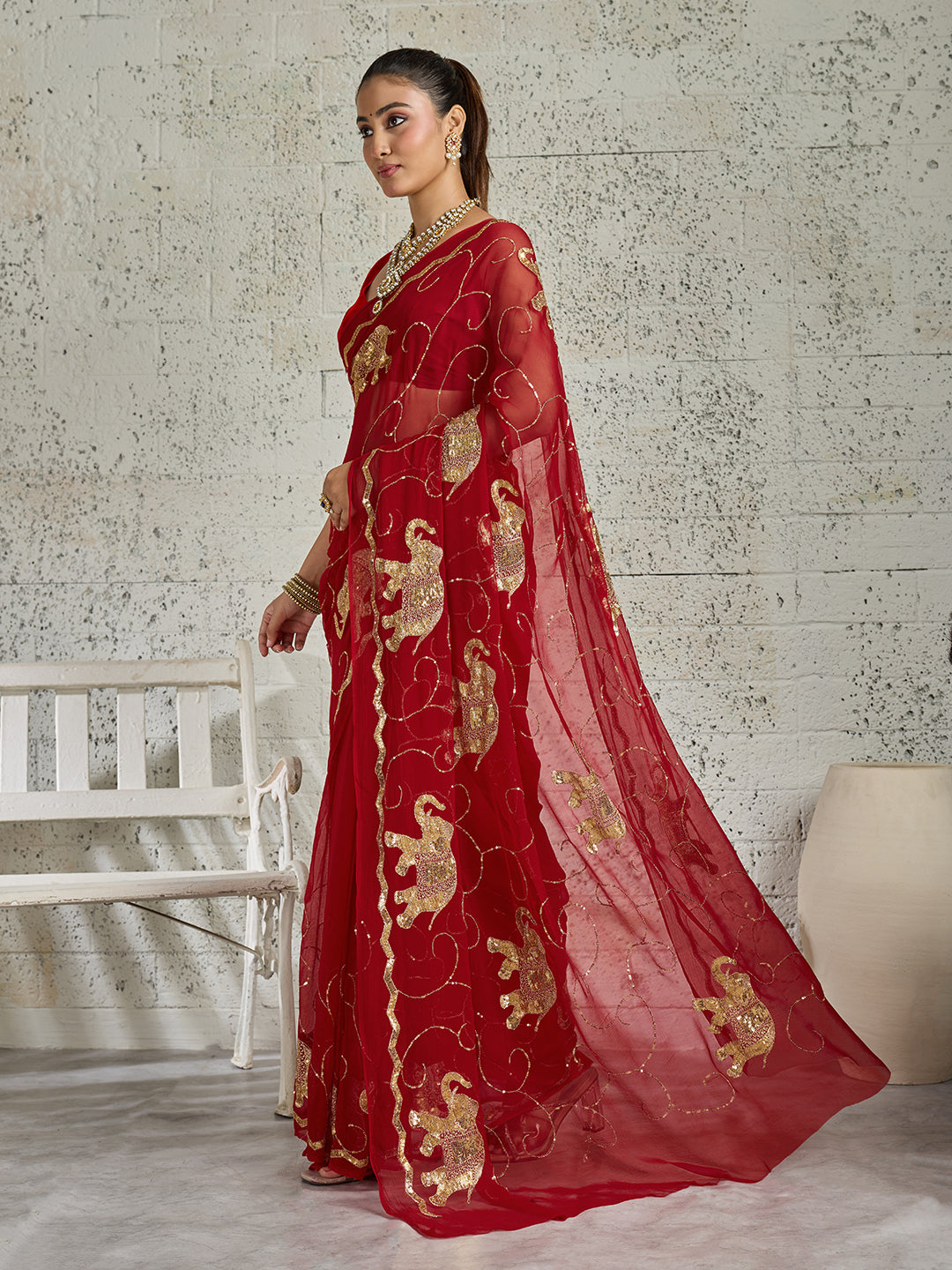 KcPc New Luxury Chiffon Saree Designed for Festive & Traditional OccasionsDWA