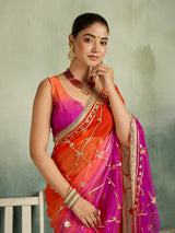 KcPc Georgette Designer Saree with Traditional Gotapatti Work MHS