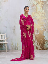 KcPc New Beautiful Designer Chiffon Saree with Timeless Festive EleganceDWA