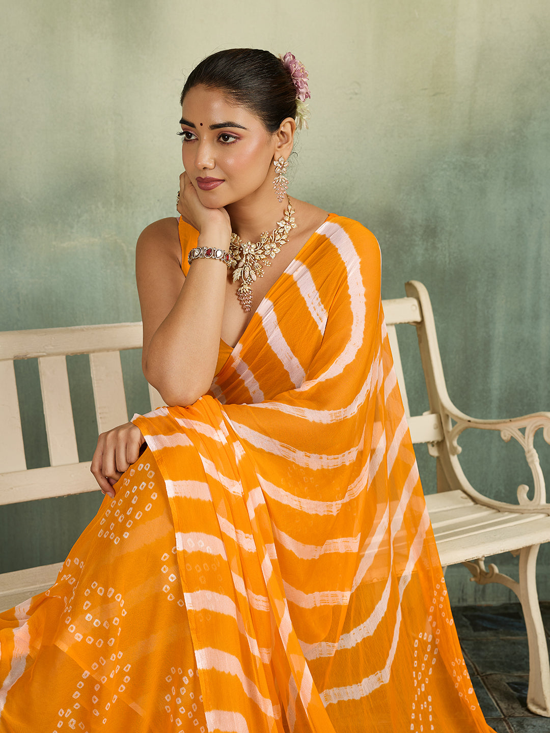 KcPc New Trendy Casual Wear Saree in Leheriya ChiffonSUL