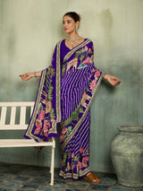 KcPc Traditional Kalamkari Pure Silk Saree with Thread WorkBRC