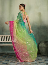 KcPc Georgette Saree with Traditional Style & Gotapatti Work MHS