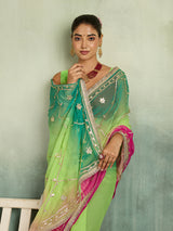 KcPc Georgette Saree with Traditional Style & Gotapatti Work MHS