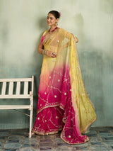 KcPc Traditional Georgette Saree with Beautiful Gotapatti Work MHS