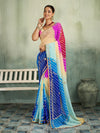 KcPc New Launch Georgette Multicolour Jaipuri Gotapatti Leheriya Saree MHS