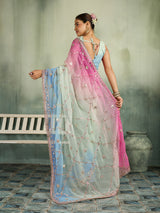 KcPc Georgette Traditional Saree with Gotapatti Work MHS