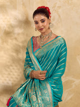 Buy New Pure khaddi Georgette Banarasi Handloom Leheriya Zari Weaving Saree