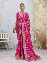 KcPc Premium Bandhani Style Saree with Rich Gotapatti Embellishment SAE