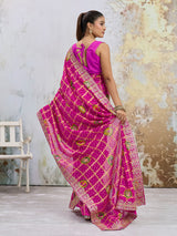 KcPc Premium Bandhani Style Saree with Rich Gotapatti Embellishment SAE