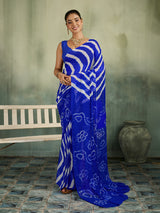 KcPc New Beautiful Chiffon Saree with Classic Leheriya PatternSUL