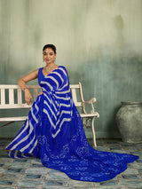 KcPc New Beautiful Chiffon Saree with Classic Leheriya PatternSUL