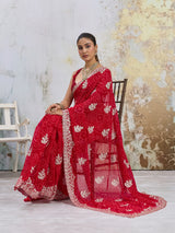 KcPc Traditional Bandhani Sarees with Beautiful Piton WorkSANJU