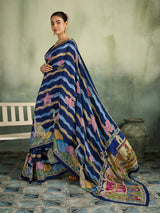 KcPc Pure Silk Kalamkari Saree with Thread WorkBRC