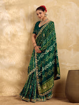 Buy New Royal Ghatchola Style Saree with Gota Patti Work KcPc