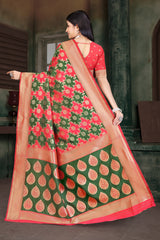 By New Latest Dola silk Banarasi Style with Zari Weaving Saree