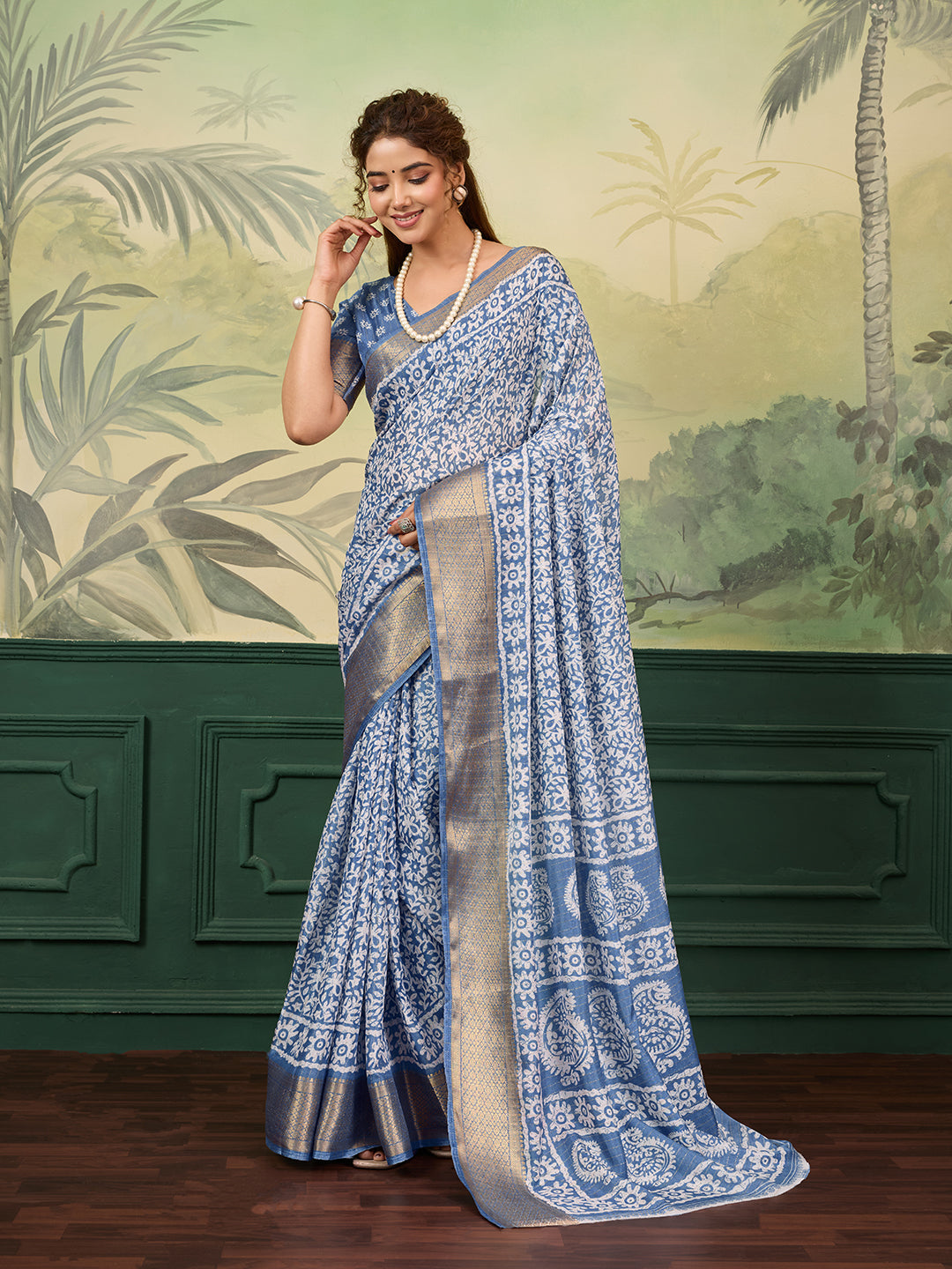 Buy Printed Style With Zari border