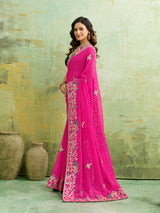 Leheriyrea style saree with embroidery work