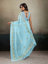 Buy Designer Saree With Handcrafted Aari Tari Work 