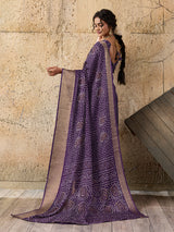 Cotton silk Ajrakh styleSaree 