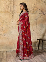 Gotapatti thread work chunri saree