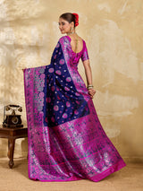 Buy New Elegant Saree Banarasi Style with Rich Zari Border Kcpc 5