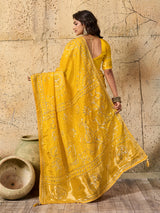 KcPc Royal Bandhani with Kachha Gota Patti Glow Modal Silk SareeAMT