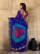 Buy Bandhani Saree With Festive Wear Kcpc Image 