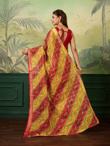 Buy Ghatchola Saree With Bikaneri bandhej Work 