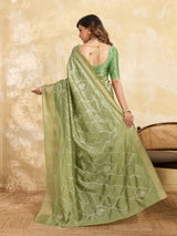 KcPc New Cotton Silk Gotapatti Work SareePista SWA