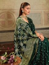 KcPc New Graceful Viscose Silk Bandhani Saree with Zari Weaving Border RAJ