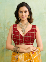 KcPc New Casual Wear BandhaniSaree With Zari Lines CHAND