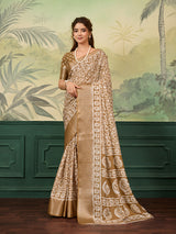 Buy Printed Style With Zari border Saree