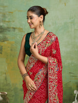 KcPc Premium Gotapatti Handwork Georgette SareesKDN