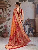 Traditional Royal Meenakari Pure Khaddi Georgette Saree for Women 7