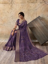 Cotton silk Ajrakh styleSaree 