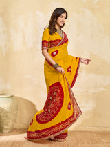 Buy Bandhani Saree with Gotapatti Work Kcpc Image