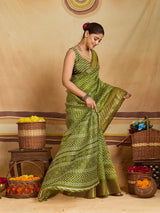 KcPc Luxury Cotton Silk Festive Wear Zig Zag SareeSTL