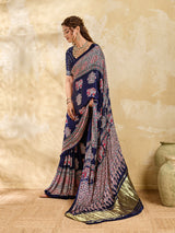 Buy Modal Silk Ajrakh Style With Mirror Work KcPc 
