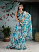 KcPc Premium Office Wear Leheriya Cotton Silk Saree with Blouse PieceSTL