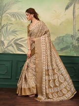 Buy Printed Style With Zari border Saree