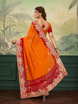  Rajasthani Traditional Pure Georgette Chunari Pila Saree