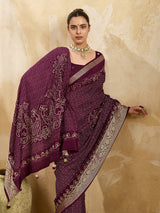 KcPc Beautiful Viscos Silk Bandhani PrintAari tari work Saree Green GAN
