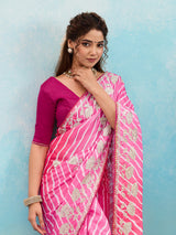 KcPc Latest Satin Silk Multicolored Tifli Leheriya Gotapatti work Saree1SANA