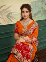 Rajasthani Traditional Pure Georgette Chunari Pila Saree