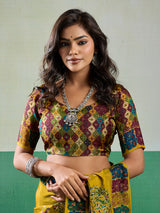 Buy Kalamkari Saree With Mehendi Wear