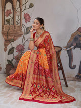 Traditional Royal Meenakari Pure Khaddi Georgette Saree for Women 5