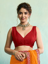 Buy New Spiceal Chiffon Leheriya Style With Embroidery Border Work Saree