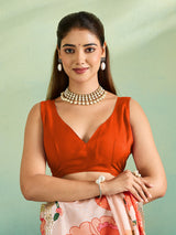 Gotapatti Cutwork Border Sarees in off white colour