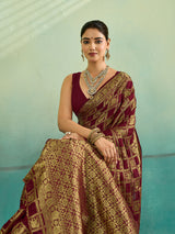 Buy Banarasi Saree With Festivel Wear